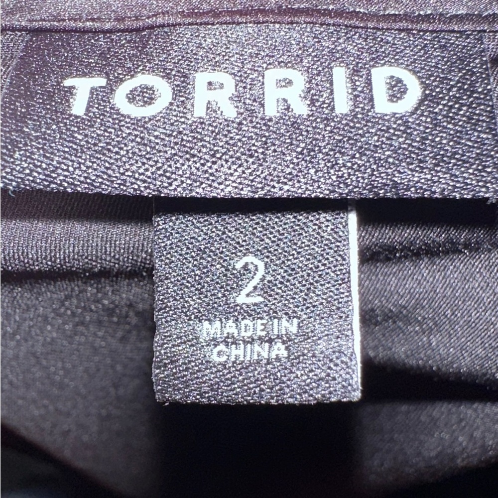 Torrid Black Satin Cami | Draped Neck Silky Tank Top - Picture 2 of 4